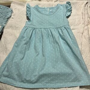 NEW Polka Dot Sleeveless Cotton Flutter Sleeve Summer Dress READ DESCRIPTION